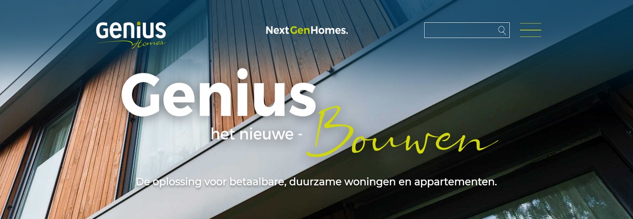 SEO website van Genius Homes